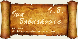 Iva Babušković vizit kartica